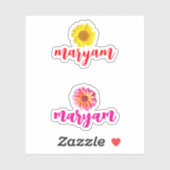 Aangepaste 2 namen, fles sticker label voor meisje (Vel)