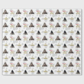 Aangepaste 2 Pet Foto Feestelijke Kerstmis Sneeuwv Cadeaupapier (Vlak)