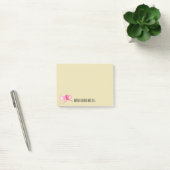 Aangepaste 2 roze harten met linten post-it® notes (Kantoor)