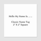 Aangepaste 2"X2" naamlabel eenvoudige schone moder Naamplaatje (Voorkant)