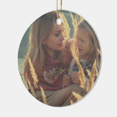 aangepaste 2-zijdige familiefoto op maat gesneden  keramisch ornament (Links)