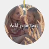 aangepaste 2-zijdige familiefoto op maat gesneden  keramisch ornament (Achterkant)