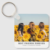 Aangepaste 2 zijdige foto & namen BFF Sleutelhange Sleutelhanger (Voorkant)