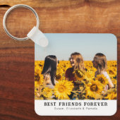 Aangepaste 2 zijdige foto & namen BFF Sleutelhange Sleutelhanger (Voorkant)