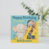 Aangepaste 2e Verjaardag Olifant Zoet Uw Fotokaart Kaart (Staand voorkant)