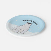 Aangepaste 2e Verjaardag TWEE Cool Schattige Polar Papieren Bordje (Gekanteld)