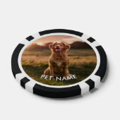 Aangepaste 2Foto Met Je Huisdier Hond 2 Naam Afbee Poker Chips (Enkel)