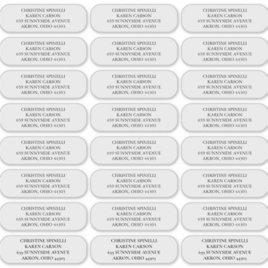 Aangepaste 2Plain afgeronde hoeken Adresetiketten Sticker (Voorkant)