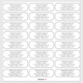 Aangepaste 2Plain afgeronde hoeken Adresetiketten Sticker (Vel)