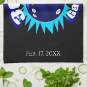 Aangepaste 300-game Blues Bowling-handdoeken Theedoek (Gevouwen)