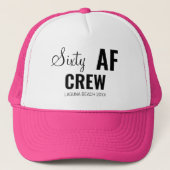 Aangepaste 30e 40e 50e 60e 70e verjaardag Squad Trucker Pet (Voorkant)