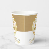 Aangepaste 30e Gouden Jubileum of Verjaardag, enz. Papieren Bekers (Rechts)