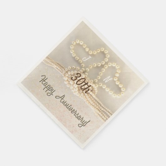 Aangepaste 30e parelpapier voor Jubilea Servet (Hoek)