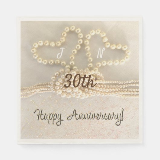 Aangepaste 30e parelpapier voor Jubilea Servet (Voorkant)