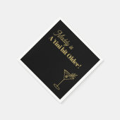 Aangepaste 30e verjaardag Martini Servet Faux Gold (Hoek)