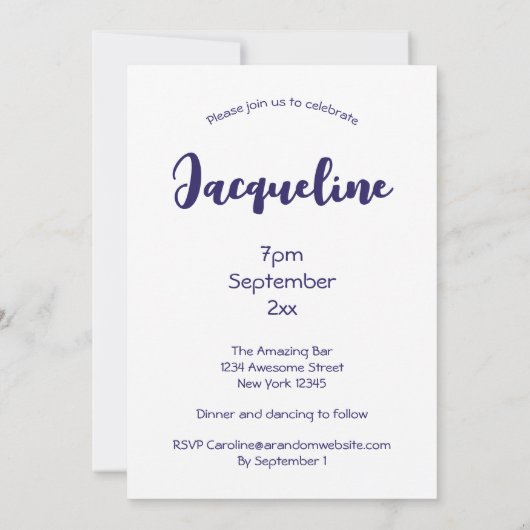 Aangepaste 30e Verjaardag Paarse Script Fotocollag Kaart (Achterkant)