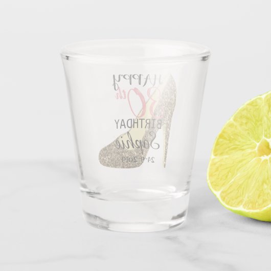 Aangepaste 30e verjaardag shot glas (Achterkant)