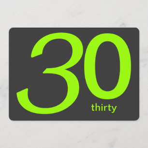 Aangepaste 30e verjaardag van steenkool en Limoen Kaart