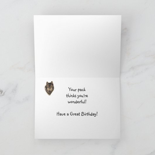 Aangepaste 30e verjaardag van Wolf Pack Familie Ci Kaart (Binnen)