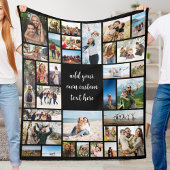 Aangepaste 32 fotocollage fleece deken