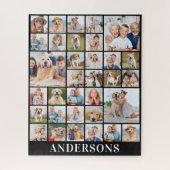 Aangepaste 33 foto collage familie 16x20 520 stuk legpuzzel (Verticaal)