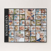 Aangepaste 33 foto collage familie 16x20 520 stuk legpuzzel (Horizontaal)