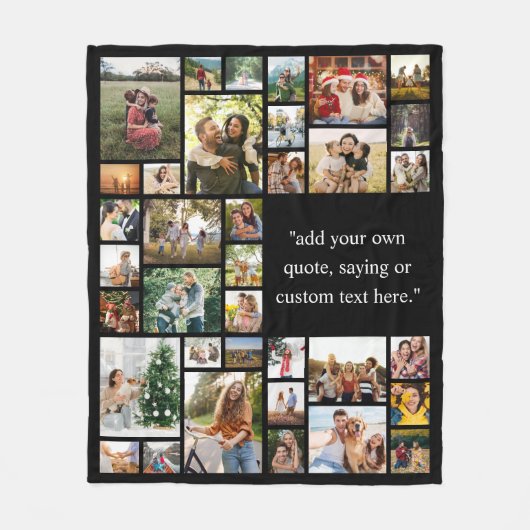 Aangepaste 36 fotocollage met offerte fleece deken (Voorkant)