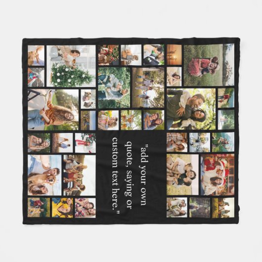Aangepaste 36 fotocollage met offerte fleece deken (Voorkant (Horizontaal))