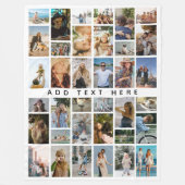 Aangepaste 36 x fotocollage Gepersonaliseerd  Fleece Deken (Voorkant)