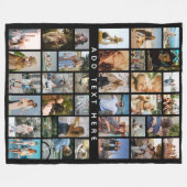 Aangepaste 36 x fotocollage Gepersonaliseerd Fleece Deken (Voorkant (Horizontaal))