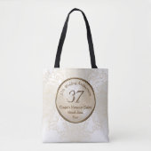 Aangepaste 37e bruiloft Jubileum geschenken voor v Tote Bag (Voorkant)