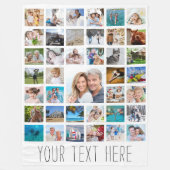 Aangepaste 39 foto-Collage aangepaste kleur Fleece Deken (Voorkant)