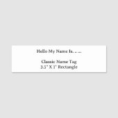 Aangepaste 3.5X1 naamlabel eenvoudige schone moder Naamplaatje (Voorkant)