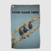 Aangepaste 3 Crows Golf Towel Golfhanddoek (Voorkant)