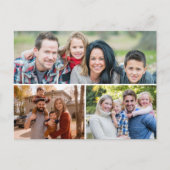 Aangepaste 3 familiefoto's collage briefkaart (Voorkant)