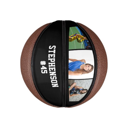 Aangepaste 3-foto Basketball Ball Basketbal (Verticaal)