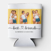 Aangepaste 3 foto Collage Beste Vrienden voor alti Blikjeskoeler (Voorkant)