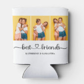 Aangepaste 3 foto Collage Beste Vrienden voor alti Blikjeskoeler (Achterkant)
