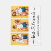 Aangepaste 3 foto Collage Beste Vrienden voor alti Fleece Deken (Voorkant)