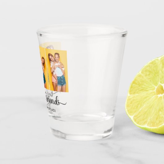Aangepaste 3 foto Collage Beste Vrienden voor alti Shot Glas (Rechts)