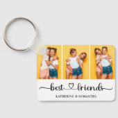Aangepaste 3 foto Collage Beste Vrienden voor alti Sleutelhanger (Achterkant)