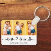 Aangepaste 3 foto Collage Beste Vrienden voor alti Sleutelhanger (Voorkant)