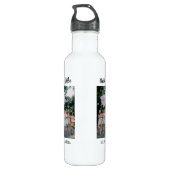 Aangepaste 3 foto collage Bruid Stam Bruidsmeisje  Waterfles (Achterkant)