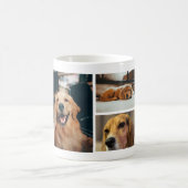 Aangepaste 3 foto collage hond herinnering koffiem koffiemok (Center)