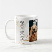 Aangepaste 3 foto collage hond herinnering koffiem koffiemok (Links)