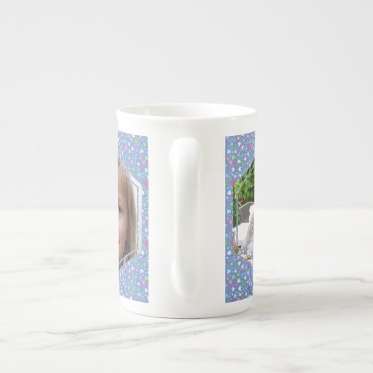 Aangepaste 3-foto collage porselein kop (Achterkant)