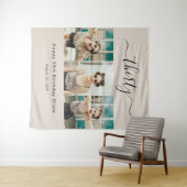 Aangepaste 3 Foto Gelukkige 30e Verjaardag Wandkleed (In Situ (horizontaal))