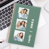 Aangepaste 3-foto gepersonaliseerde Eucalyptus Gre Planner