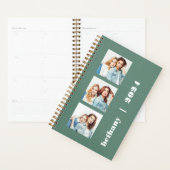 Aangepaste 3-foto gepersonaliseerde eucalyptus gro planner (Display)