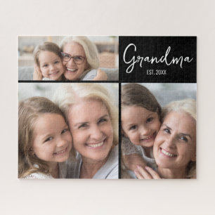 Aangepaste 3 foto oma opgericht jaar legpuzzel